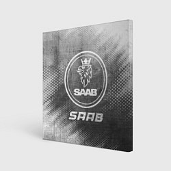 Холст квадратный Saab - grey gradient, цвет: 3D-принт