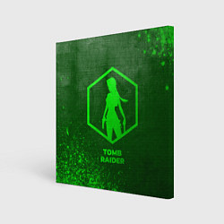 Холст квадратный Tomb Raider - green gradient, цвет: 3D-принт
