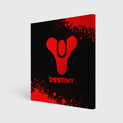 Холст квадратный Destiny - red gradient, цвет: 3D-принт