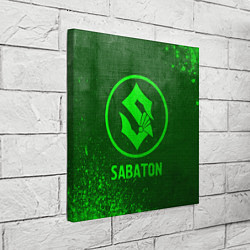Холст квадратный Sabaton - green gradient, цвет: 3D-принт — фото 2