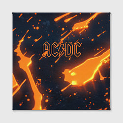 Холст квадратный ACDC оранжевый логотип, цвет: 3D-принт — фото 2