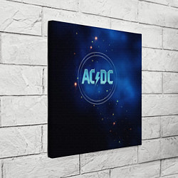 Холст квадратный ACDC логотип на синем фоне, цвет: 3D-принт — фото 2