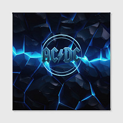 Холст квадратный ACDC ледяная текстура, цвет: 3D-принт — фото 2