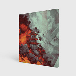 Картина квадратная Башня в облаках