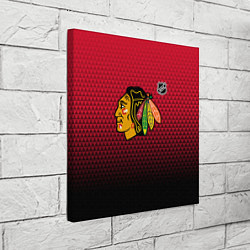 Холст квадратный Чикаго Блэкхокс - геометрический градиент, цвет: 3D-принт — фото 2