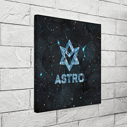 Холст квадратный Astro логотип из синего стекла, цвет: 3D-принт — фото 2