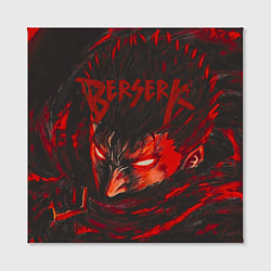 Холст квадратный Берсерк Гатс с красными галазами, цвет: 3D-принт — фото 2