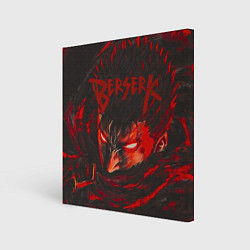Холст квадратный Берсерк Гатс с красными галазами, цвет: 3D-принт