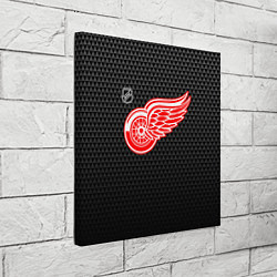 Холст квадратный Детройт Ред Уингз - черные треугольники, цвет: 3D-принт — фото 2