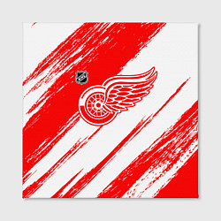 Холст квадратный Детройт Ред Уингз - брызги красок, цвет: 3D-принт — фото 2