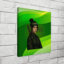 Холст квадратный Билли Айлиш в стиле ниндзи, цвет: 3D-принт — фото 2