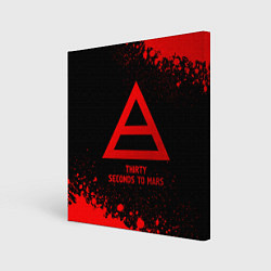 Картина квадратная Thirty Seconds to Mars - red gradient