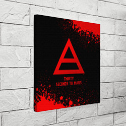 Холст квадратный Thirty Seconds to Mars - red gradient, цвет: 3D-принт — фото 2