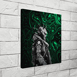 Холст квадратный Японский кибернетический Они, цвет: 3D-принт — фото 2