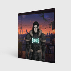 Холст квадратный Bones в аниме, цвет: 3D-принт