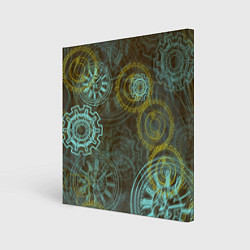 Картина квадратная Стимпанк механизм