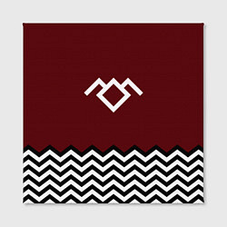 Холст квадратный Твин Пикс - лого, цвет: 3D-принт — фото 2