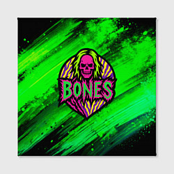 Холст квадратный Bones лого с черепом, цвет: 3D-принт — фото 2