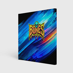 Картина квадратная Bones лого из краски