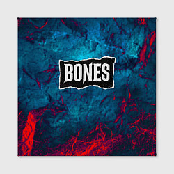 Холст квадратный Логотип Bones, цвет: 3D-принт — фото 2