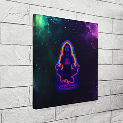 Холст квадратный Bones медитация в космосе, цвет: 3D-принт — фото 2