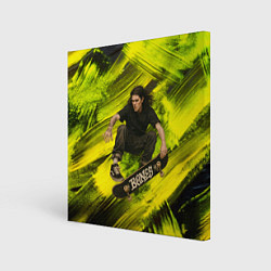 Картина квадратная Bones скейтер