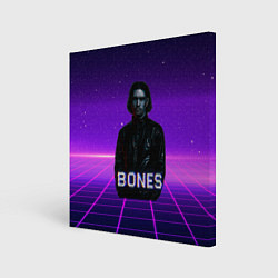 Картина квадратная Bones retrowave