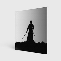 Картина квадратная Самурай в поле