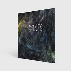 Холст квадратный Bones из костей, цвет: 3D-принт