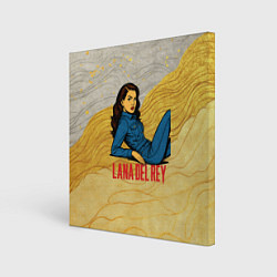 Картина квадратная Lana Del Rey в джинсовом костюме