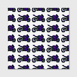 Холст квадратный Motorcycle purple gloss, цвет: 3D-принт — фото 2