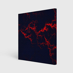Холст квадратный Lightning red glow, цвет: 3D-принт