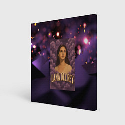 Картина квадратная Lana Del Rey в фиолетовых облаках