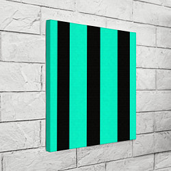 Холст квадратный Color light blue white line, цвет: 3D-принт — фото 2