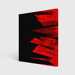 Картина квадратная Color red black strip
