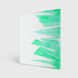 Картина квадратная Color white light blue strip