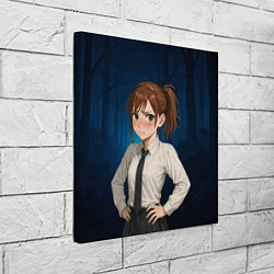 Холст квадратный Сиратори Айра школьница, цвет: 3D-принт — фото 2