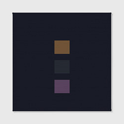 Холст квадратный Три элемента кубизм в цвете глубокий индиго, цвет: 3D-принт — фото 2