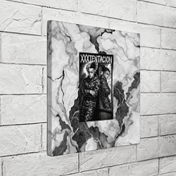 Холст квадратный XXXTentacion облокотился об зеркало, цвет: 3D-принт — фото 2