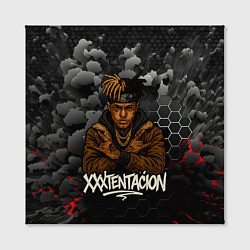 Холст квадратный XXXTentacion со скрещенными руками, цвет: 3D-принт — фото 2