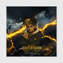Холст квадратный XXXTentacion мультяшный стиль, цвет: 3D-принт — фото 2