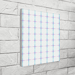 Холст квадратный Color white blue stripes, цвет: 3D-принт — фото 2