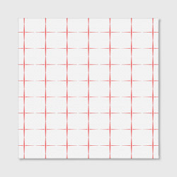 Холст квадратный Color white red crosses, цвет: 3D-принт — фото 2