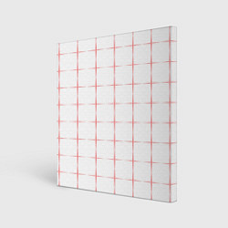 Холст квадратный Color white red crosses, цвет: 3D-принт