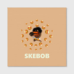 Холст квадратный Мем скебоб и смайлики, цвет: 3D-принт — фото 2