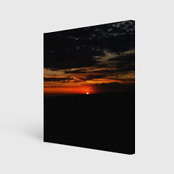Холст квадратный Закат на плато, цвет: 3D-принт