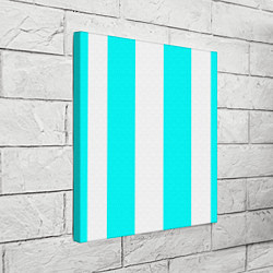 Холст квадратный Color blue and white, цвет: 3D-принт — фото 2