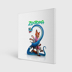 Картина квадратная Главные герои Зверополис 2