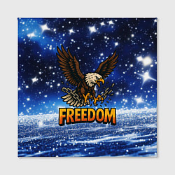 Холст квадратный Freedom - орел разрывает цепи, цвет: 3D-принт — фото 2