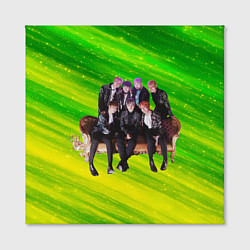 Холст квадратный BTS сидят на диване, цвет: 3D-принт — фото 2